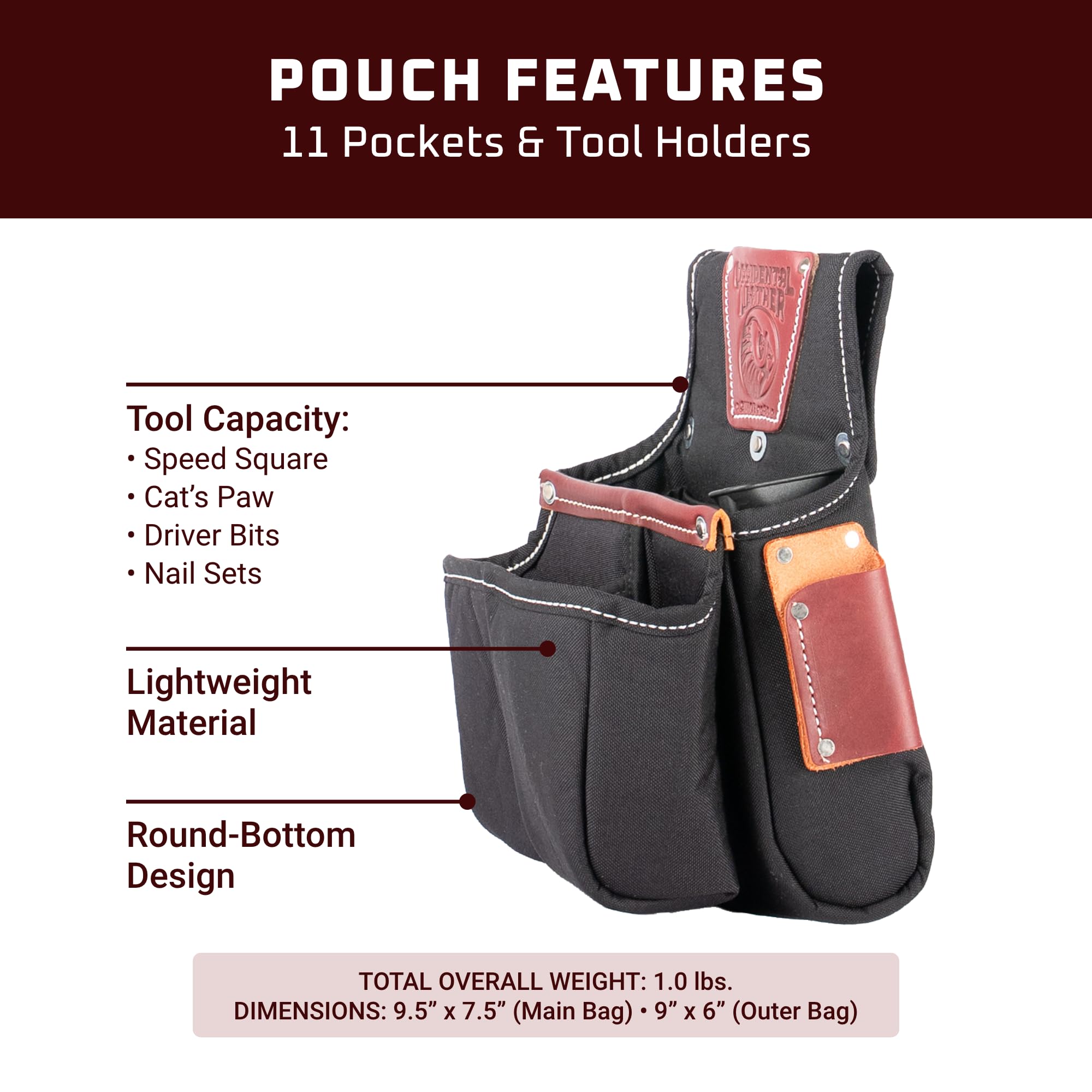 Occidental Leather OxyFinisher Fastener Bag - Right Hand - 11